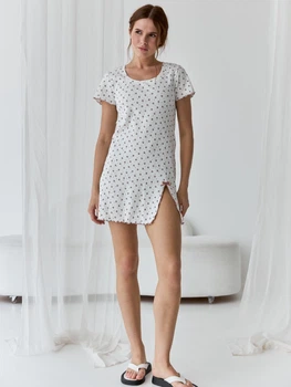 Ночная рубашка женская хлопковая BARWA garments 366 L Молочная (2110003663121)