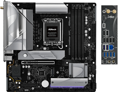 Материнская плата ASRock B860M LiveMixer Wi-Fi (s1851, Intel B860, PCI-Ex16) (90-MXBRT-A0UAYZ)
