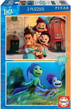 Puzzle Educa Disney Luca 2x100 elementów (80-18181) (8412668191815)