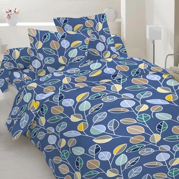 Ткань бязь набивная голд НТ листья (120г/м.кв220см пог.м) 183736