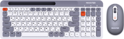 Комплект бездротовий Maxxter KMS-WCM-03G-UA Wireless Gray/White
