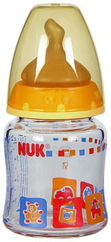 Butelka do karmienia Nuk First Choice Glass 0-6 m Żółta 120 ml (4008600386421)