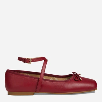 Женские балетки кожаные Michael Kors 188135857 38.5 Бордовые (1159835614)