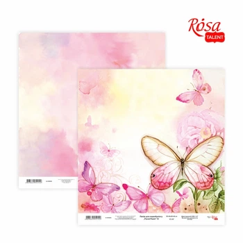 Комплект 25 шт. Папір для скрапбукінгу „Floral Poem“ 13, двосторонній, 30,48х30,48см, 200г/м2, ROSA TALENT 5316025 4823064954142