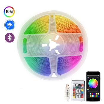 Розумна світлодіодна стрічка INSPIRE Smart RGB LED USB 10м + пульт (Leather wire light 10 M-set) (lig10)