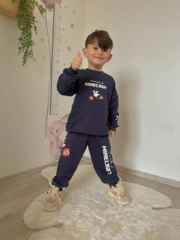 Комплект для мальчика Jeliboom, свитшот и штаны Майнкрафт, рост 110 см (2579420770-KID)