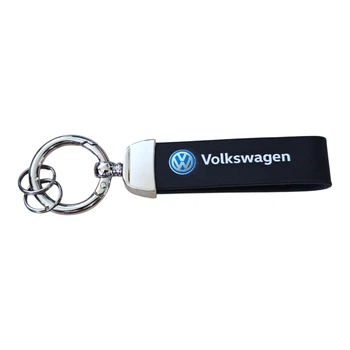 Брелок для автомобільних ключів екошкіра та метал Volkswagen
