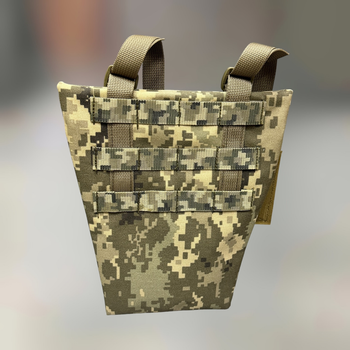 Підсумок фартух напашник для плитоноски, розмір S, Піксель, WINTAC, Cordura 1000D, сумка під балістичний пакет