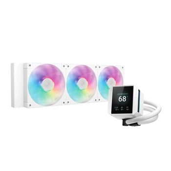 Система водяного охолодження DeepCool Mystique 360 ARGB з TFT LCD-екраном 2,8 дюйма біла