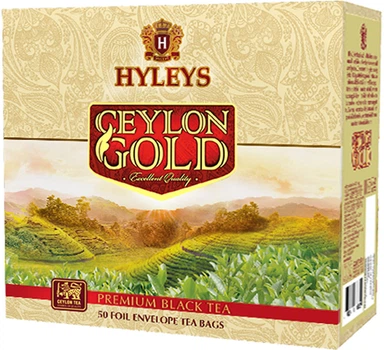 Чай чорний Hyleys Ceylon Gold 50 пакетиків по 2 г (4791045020356)