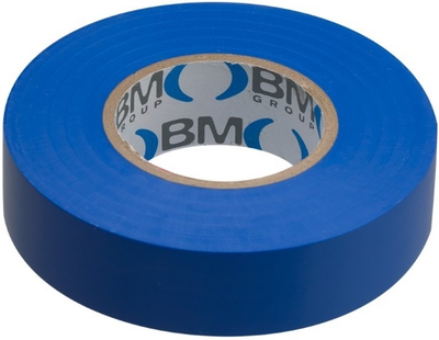 Изоляционная лента BM ПВХ 0.15 мм х 19 мм х 25 м Синяя (BMESB1925BL)