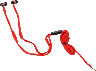 Słuchawki Freestyle Shoelace In-Ear Earphones + Mic Red (FH2112R)
