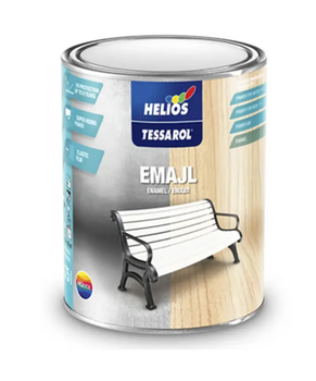 Эмаль алкидная глянцевая для дерева и метала HELIOS TESSAROL Ral 9005 (Черный) 0.2 л светло-коричневый