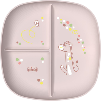 Тарілка секційна Chicco 12м+ Рожева (16003.15)