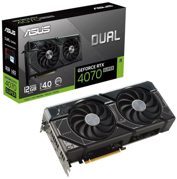 Відеокарта ASUS RTX 4070 SUPER 12GB Dual (DUAL-RTX4070S-12G) (GDDR6X, 192 bit, PCI-E v4.0 x16) Б/в