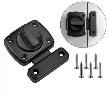 Дверний поворотний замок засувка French Door Lock Black