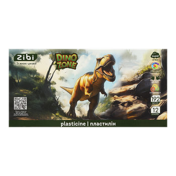 Пластилін DINO 12 кольорів, 192г, KIDS Line