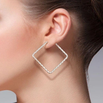 Серьги из медицинской стали "Ромбы" Spikes SE3551