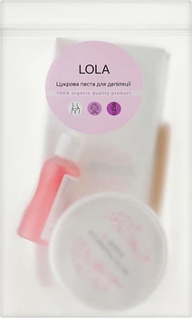 Набір для депіляції - Lola (sug/paste/150 ml + strips/15 pcs + spat/2pcs + gel/50 ml) (1112838-27234075)