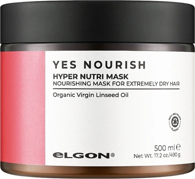 Живильна маска для волосся Elgon Yes Nourish Hyper Nutri Mask 500 мл (8056284451252)