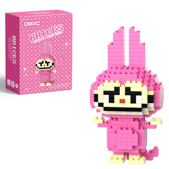 3D конструктор BRICKS Лабуба LABUBU 11 см Малиновый