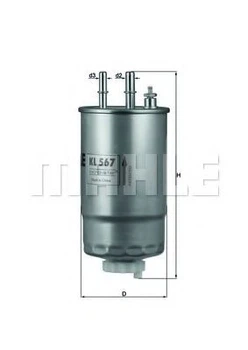 Топливный фильтр MAHLE (KL567)