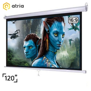Проекционный экран Atria MWM-HD-120D настенный ручной 120" 264x150см 16:9
