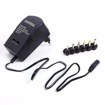 Сетевое зарядное устройство UNIVERSAL SY668 30W 3A(max) 3V/4.5V/6V/7.5V/9V/12V Разные штекеры Black
