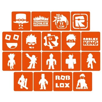 Набор трафаретов для биотату "Roblox" Roblox_5x5_18_1