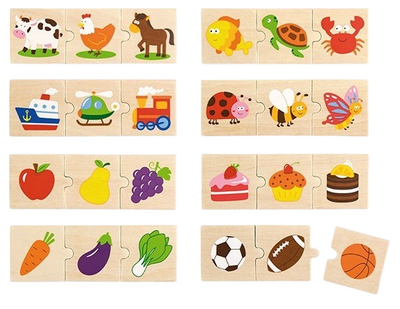 Drewniane puzzle logiczne Viga 24 elementy 51608 (6934510516086)