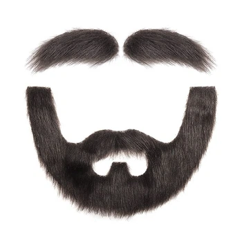 Накладна борода та брови на клейкій основі Costume Beard Kit Dark Brown Розмір S