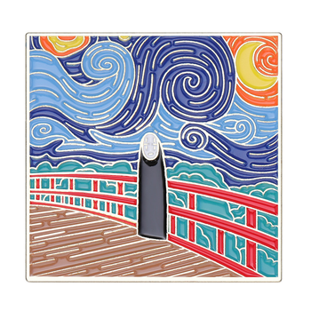 Значок Винсент Ван Гог Унесенные Призраками Vincent Van Gogh Spirited Away 3 см (82E29B611E9A)