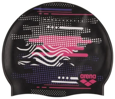 Шапка для плавания Arena PRINT JR черный Дит OFSM