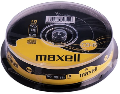 Dyski Maxell CD-R 700 MB 52x Cake 10 szt (MX10)