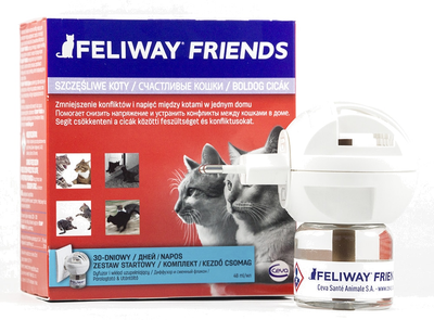 Dyfuzor + Wkład wymienny Ceva Feliway Friends Uspokajający dla wielu kotów w pomieszczeniu 48 ml (3411112288540)