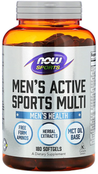 Kompleks witamin i minerałów Now Foods Men's Active Sports Multi 180 kapsułek (733739038913)