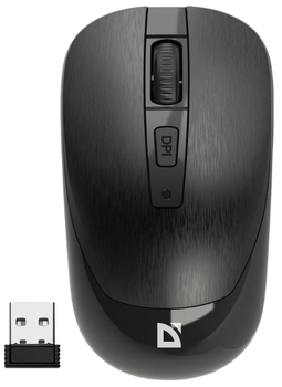 Миша DEFENDER (52995) Wave MM-995, 4D, 800-1600dpi, BLACK, wireless, silent (52995)