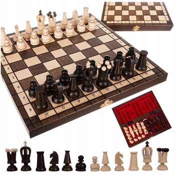 Королівські шахи Ruhhy дерев'яні із граба 30.5 x 30.5 x 2 см (26038)