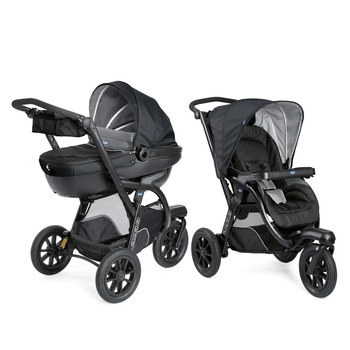 Коляска 2 в 1 Chicco Activ3, черная (87087.51.01)