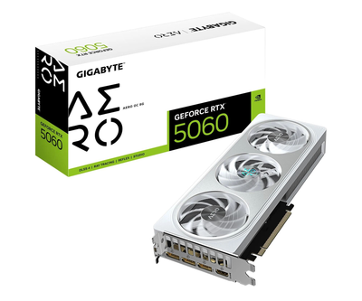 Видеокарта Gigabyte GeForce RTX 5060 Aero OC 8GB GDDR7 DLSS4 (GV-N5060AERO OC-8GD) EU