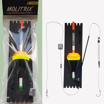 Оснастка на толстолоба Molitrix на 1 крючок Снасть для ловли толстолоба с поверхности Поплавок под светлячок