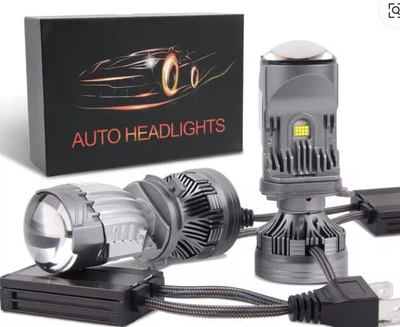 Світлодіодні LED лампи з лінзою M01U H4 (ближній/дальній) 11000 LM 6000 K 12V 120 w