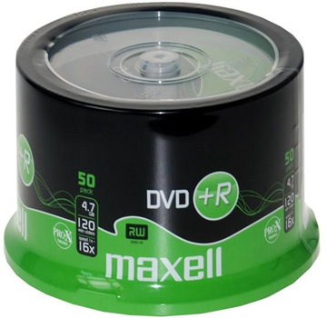 Dyski Maxell DVD+R 4.7GB 16X 50 szt (MXD1650+)