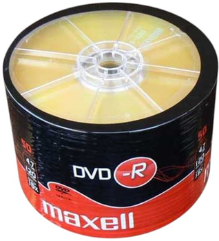 Dyski Maxell DVD-R 4.7GB 16X 50 szt (MXD1650S-)