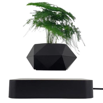Магнитный левитирующий горшок для растений Levitating Pot GW Black