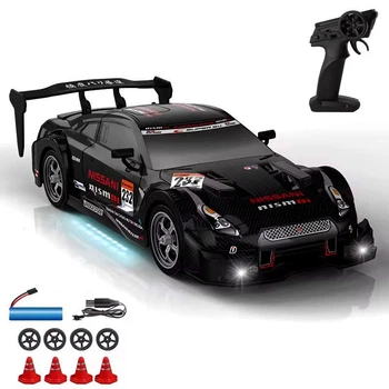 Машинка для дрифта на радиоуправлении 4WD RC Nissan GT-R (R35) Turbo 20см с подсветкой