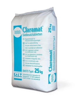 Соль таблетированная CLARAMAT в мешках по 25 кг