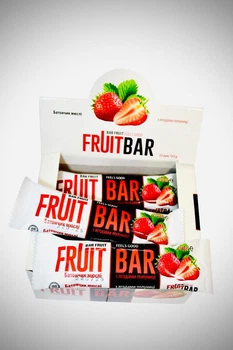 Батончики FRUIT BAR Мюслі З ягодами полуниці глазуровані 12 шт 300 г