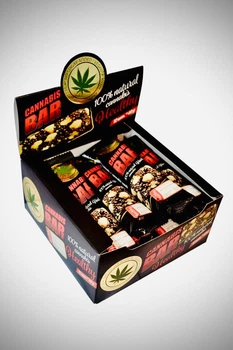 Батончики Cannabis Bar Мюслі з фундуком + насіння канабісу 12 шт 480 г