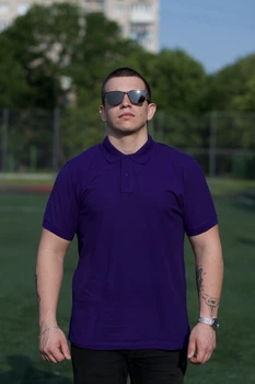 Мужская футболка-поло JHK, POLO REGULAR MAN, универсальная, дышащая ткань, фиолетовая, размер XXL